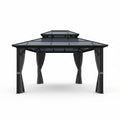 10x12 Ft Aluminum Hardtop Gazebo with Polycarbonate Double Roof