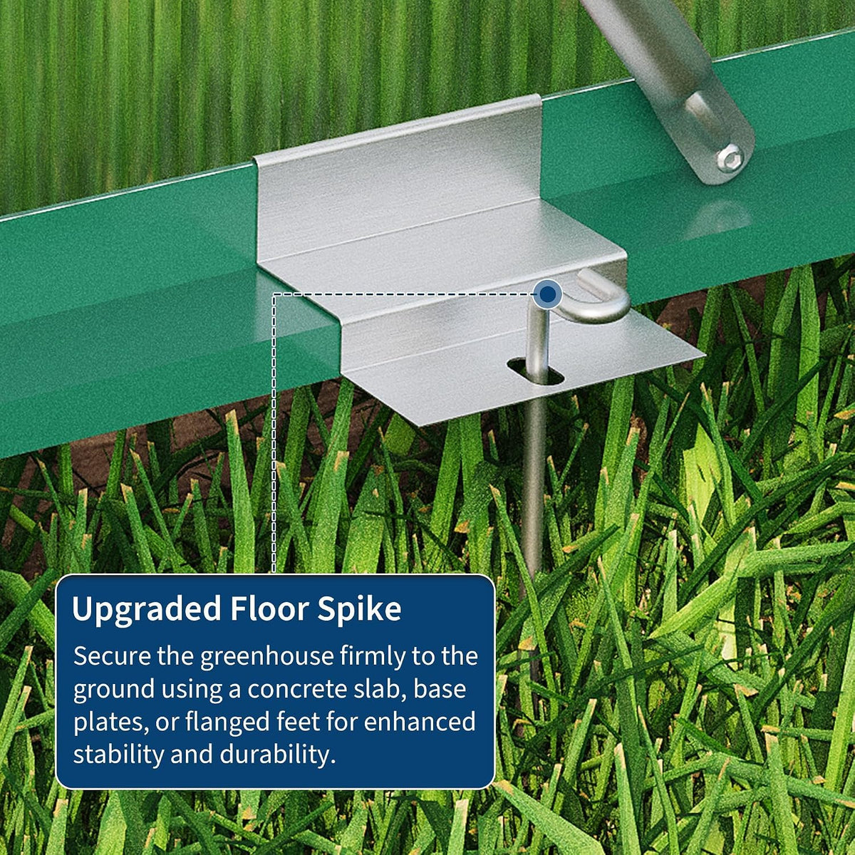 6x10 Ft Polycarbonate Walk-In Greenhouse – Aluminum Frame — product view 6