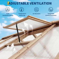 6x10 Ft Wood Frame Walk-In Greenhouse with Polycarbonate Panels — product view 5