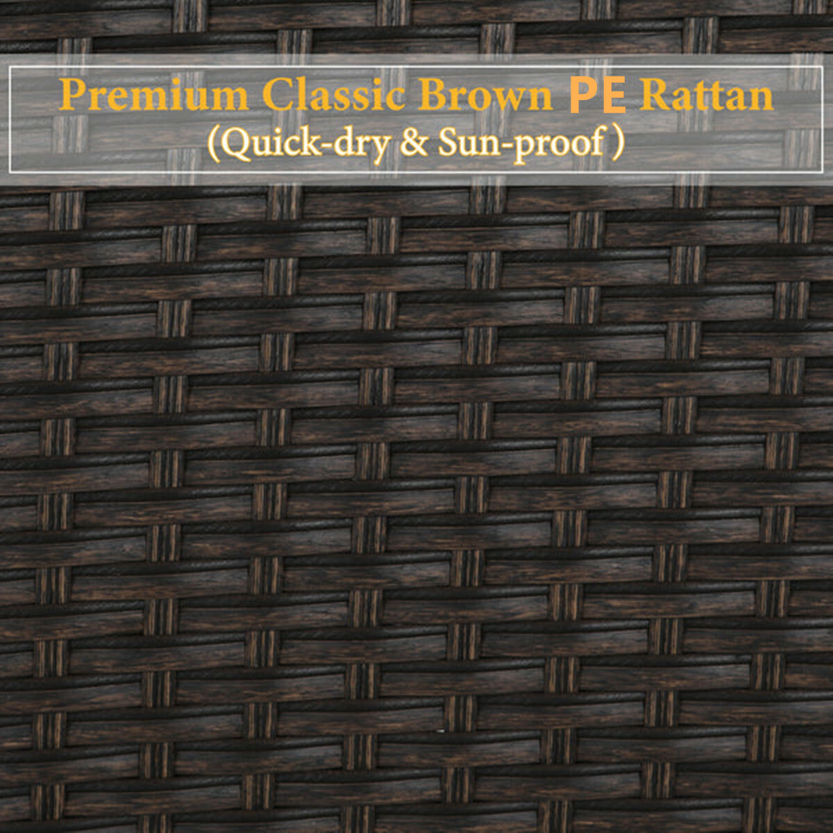 7-Piece Rattan Outdoor Dining Set with Rectangular Table — product view 10